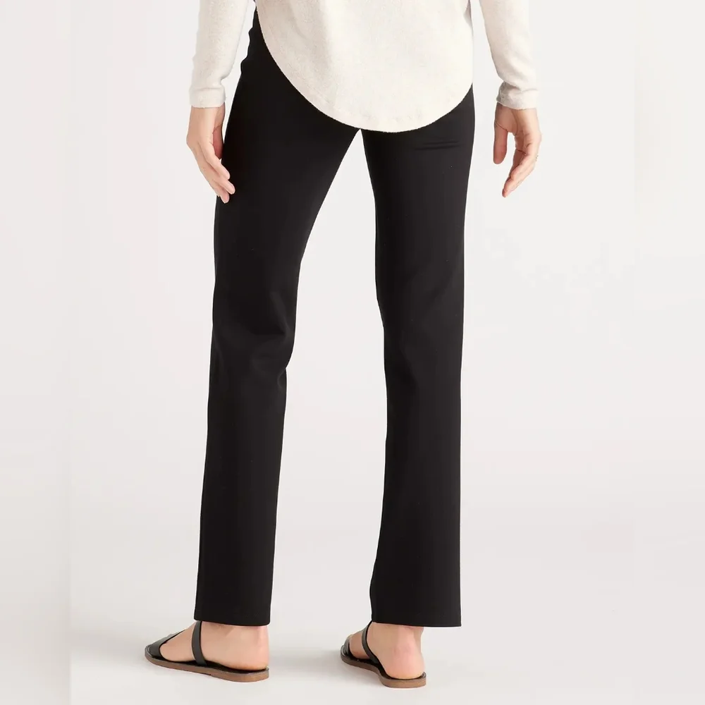 NWOT Quince Ultra-Stretch Ponte Straight Leg Pant Black Sz S - Picture 4 of 9